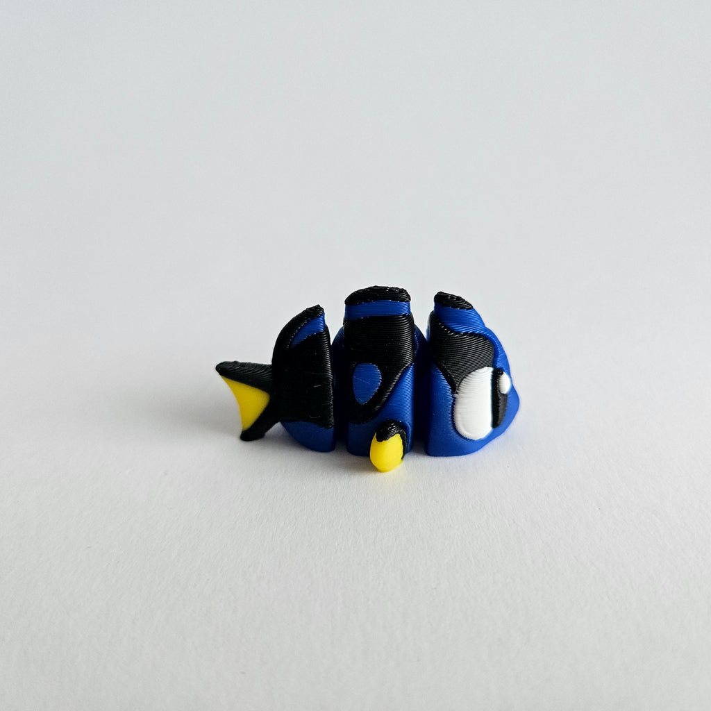 Bluppy der bewegliche blaue Fisch
