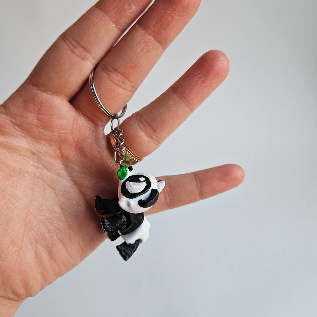 Bewegliche Panda – Schlüsselanhänger